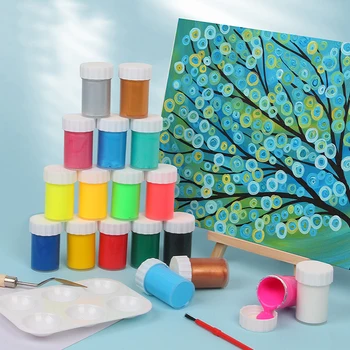 Vaikų Tapybos 6 spalvų Dažų Rinkinys 22ml Akrilo Akvarelė Guašas, Tekstilės, Stiklo Reklamos Tapybos Grafiti Prekes