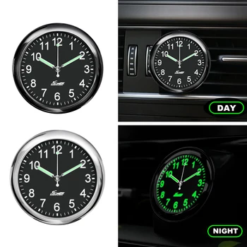 Premium Šviesos Universaliųjų Automobilių Laikrodis Klijuoti Ant Elektroninių Žiūrėti prietaisų Skydelio Noctilucent Dekoracija SUV Automobiliai