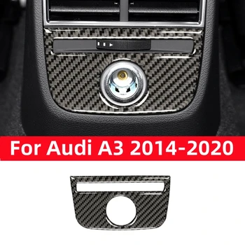 Audi A3 S3 2013-2019 Automobilių Reikmenys Automobilio Salono Anglies Pluošto Galinis Oro Angos Mygtuką Skydelio Pakeitimo Apdailos Rėmas