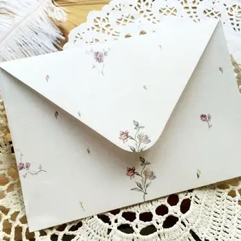 10vnt Raštinės reikmenys Atostogų Kvietimo Trinkelėmis Šviežių Letterform Elegantiškas Gėlių Raštas Popierius rašomasis Popierius Vokai