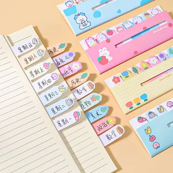 120 VNT Įvairių spalvų Kawaii Animacinių filmų Vaisių, Gėlių Rašyti Sticky Notes Indeksas Puslapių Knygos Ženklas Klasifikacija