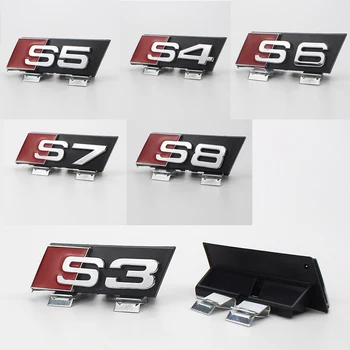 1PCS Automobilių Lipdukas Audi Sline S8 S6 S7 S5 S4 S3 Logotipas A7 A6 A5 A4 A3 Logotipas Ženklelis Decal Modifikuotų Automobilių Apdailos Logotipas