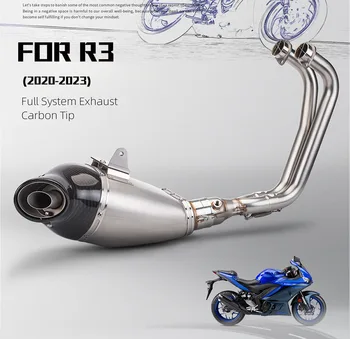 motociklo visas išmetimo sistemos yamaha r3 R3 duslintuvo motociklų išmetamųjų anglies patarimas nerūdijančio plieno vamzdis pabėgti priedai