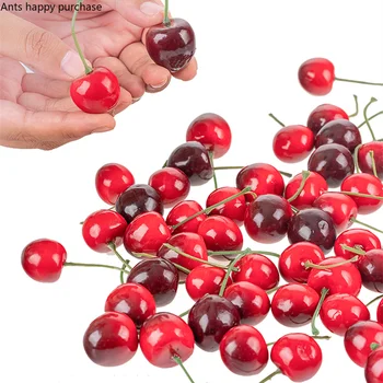 Modeliavimo Vaisių Modelis Netikrą Cherry Vyšnių Maisto Fotografija, Foto Rekvizitai Namų Papuošalas Dirbtiniai Vaisiai Dirbtines Dekoracijas