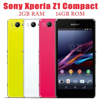 Sony Xperia Z1 Kompaktiškas D5503 4G LTE Mobiliojo Quad-Core, 2 GB ROM 16 GB RAM Išmanųjį telefoną 4.3