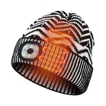 LED Megzti Beanie Skrybėlių Įkrovimo Megzti LED Skrybėlę Naktį Šviesos Žibintai LED Žibintai Skrybėlę Ryškiai Apšviesta Skrybėlę Gyvulių Stuffers