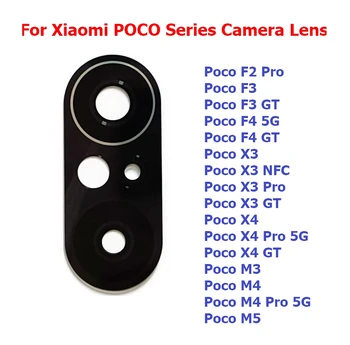 2vnt Galinis galinė vaizdo Kamera Stiklinis Lęšis Su klijuojamas Lipdukas, Skirtas Xiaomi Poco F3 F4 5G C3 Poco X3 NFC X3 GT X4 M3 M4 M5 Pro