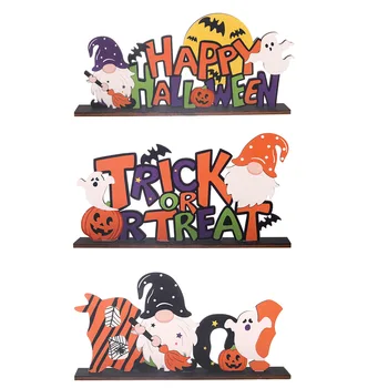 Helovinas Medinio Stalo Apdailos Moliūgų Vaiduoklių Medžio Ornamentais Namų Laimingas Halloween Party Apgauti ot Gydyti Įvykio Apdaila