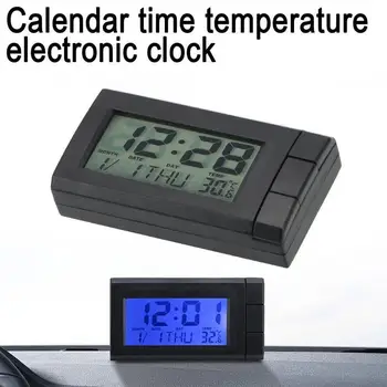 3 In1 Automobilį, Laikrodį, Laiką, Žiūrėti Kalendorių Temperatūros Automatinis Laikrodžiai LCD Apšvietimas Skaitmeninis Displėjus, Automobilių Optikos Reikmenys