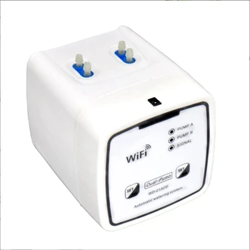 WIFI, Dual Siurblio Reguliatorius Automatinis Vandens Lašelinę Laistymo, Drėkinimo Sistemos Rinkinys Mobile APP Kontrolės-Dvigubo Siurblio 15 Puodai