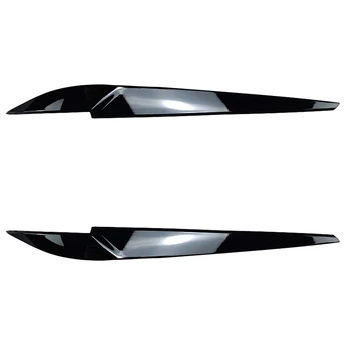 Priekinių Žibintų Padengti Galvos Šviesos Lempos Vokų Antakių Apdaila, ABS BMW X5 X6 F15 F16 2014-2018 M. Blizgesio Juoda