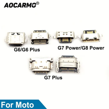 Aocarmo USB Įkrovimo lizdas Jungties Kištuką Dock For Moto Motorola G6/G6 Plius/G7 Galia/G8 Galia /G7Plus XT1965-6