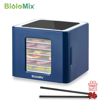 BioloMix 6 Padėklai Maisto Dehydrator su LED Jutiklinis Valdymas, Skaitmeninis Temperatūros ir Laiko, Džiovintuvas Vaisių, Daržovių, Mėsos, Jautienos Trūkčiojantis