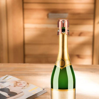 Naujas 2X Šampano Butelio Kamščiu, rožinė Aukso, Nerūdijančio Plieno, Šampanas Gruntas Plug Super Galingas Dulkių Ruonių Daugkartinio naudojimo