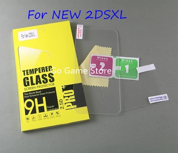 Grūdintas Stiklas Nintendo Naujas 2DS XL LL 2DSXL 2DSLL 2 DS UP + Down Screen Protector Žaidimų Konsolės Apsauginės Plėvelės Guard