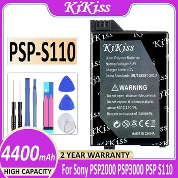  KiKiss Baterija PSP-S110 4400mAh Sony PSP2000 PSP3000 PSP S110 Gamepad Bateria