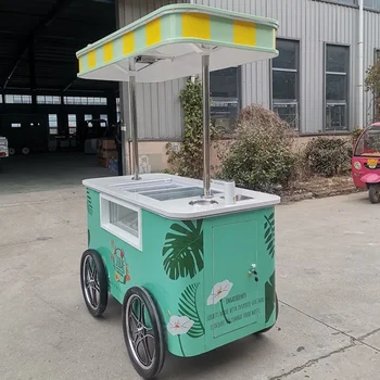 Mini šaldytų ledų ekranas sunkvežimių priekabos paplūdimio užšaldyti handcart