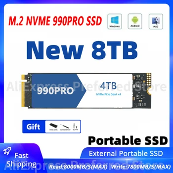990Pro su Heatsink Mėlyna SSD 1tb talpos 2TB 4TB 8 TB Vidinio Kietojo Disko Kietąjį Diską PCIe 4.0 NVMe M. 2 SSD Nešiojamojo kompiuterio Darbalaukio PS5
