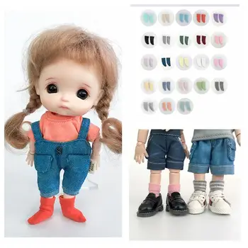 Trumpas Ob11 Lėlės Kojinės Lėlės Priedai vientisos Spalvos Dryžuotas 1/12 BJD Doll Kojinės Įvairių Mini Lėlės Trumpas Dryžuotos Kojinės Vaikams, Žaislai