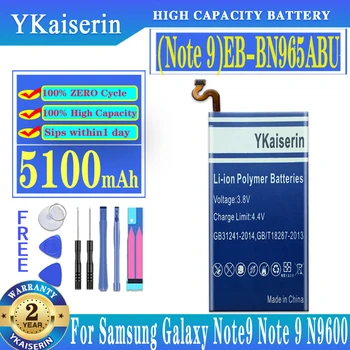 YKaiserin 5100mAh EB-BN965ABU Baterijos Samsung Galaxy Note9 9 Pastaba N960U SM-N9600 SM-N960F N9600 SM-N965F Batteria + Įrankiai