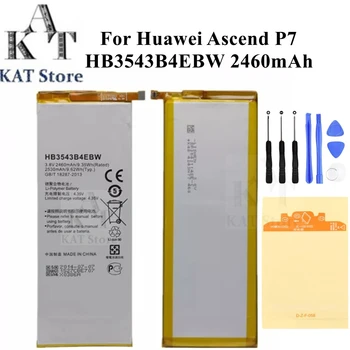 Mobiliojo Telefono Li-Polimero Baterijos Huawei Ascend P7 HB3543B4EBW 2460mAh Įkraunamas Akumuliatorius, Atsarginių dalių Pakeitimo