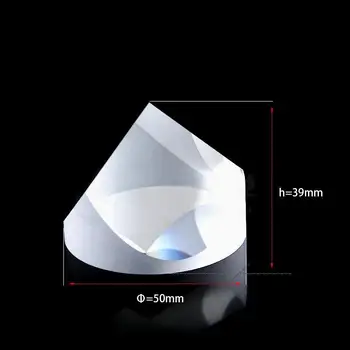 Optinis Stiklas Kvarcas Piramidės Prizmę 50x39mm Fizikos Refraktoriumi Šviesos Spektro Optinis Eksperimento Priemonių Medicina