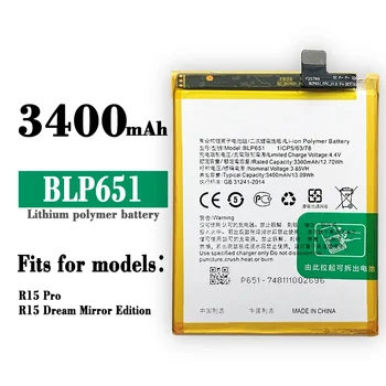  Aukštos Kokybės BLP651 Pakeisti Bateriją KOLEGA R15 Pro 3400mAh Mobilusis Telefonas, integruota Ličio Baterijas + Įrankiai