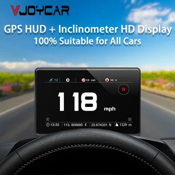 Vjoycar 2 In 1 Automobilis, GPS HUD Visą Touch Ekranas Multi-funkcija, Head-up Display 4x4 Off-road Šlaito Metre Inclinometer Pikis Roll