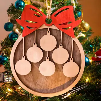 Kalėdų Pakabukas Engravable Pavadinimas Medinių Kabo Lenta Ornamentu Švenčių Atostogų Apdailos Papuošalai Priėmimo 