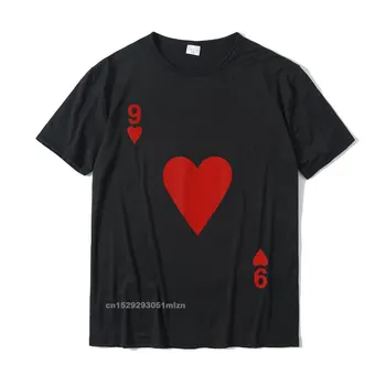 Širdis Marškinėlius Blackjack Kortų Pokerio 21 9 Tee Marškinėliai Užsakymą Top Marškinėliai T Shirt Vyrams Grafinis Medvilnės Spausdinimo Tshirts