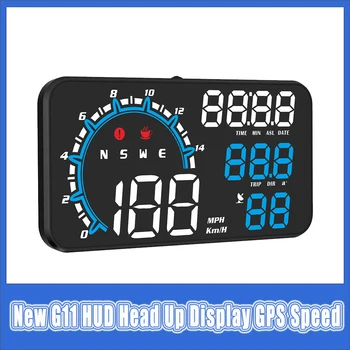 2023 Naujas G11 Head-Up Display GPS Greičio Prietaisų Daugiafunkcį Automobilio Greičio Signalą su Smart Skaitmeninio Signalo Priminimas Visiems Automobiliams