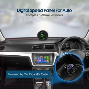 Nešiojamų Hud Automobilių GPS Spidometras Valtis Head Up Display Laikrodis Dalykėlių Skaitmeninis Skydelis Greičio Matuoklis Su Kompasu, Automobilių Reikmenys