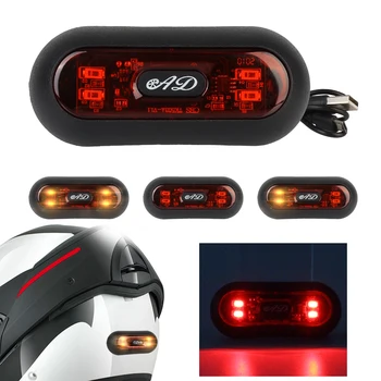Indikatorių Universali Vandeniui Motociklo Šalmas LED Šviesos Signalas Šviesos Motociklų Saugos Šalmo Dviračiu Įspėjamieji Žibintai.