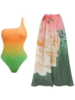 Moterų maudymosi kostiumėlį 2023 Mados Gradientas maudymosi kostiumėlį SetBikini Nustatyti Maudymosi Kostiumą Paplūdimio