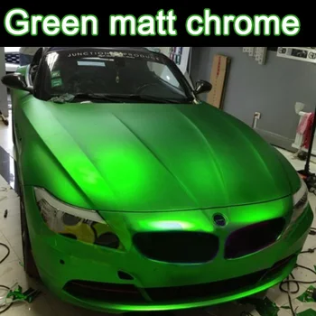 Žalia Satin Matt Chrome 