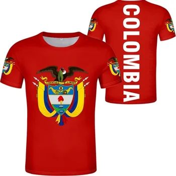 Kolumbijos Nacionalinės Logotipas 3D Spausdinti Marškinėliai Vyrams Drabužius Mados Sports Mens Marškinėliai Atsitiktinis Streetwear Moterų Negabaritinių Viršūnės
