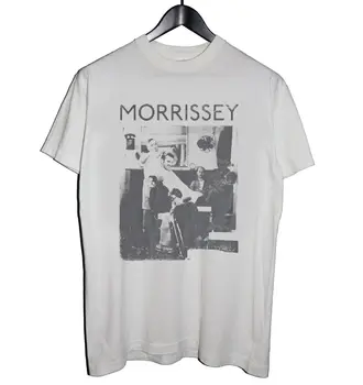 Morrissey T-shirt, Kirpykla Nuotrauka, medvilnės, baltos spalvos marškinėliai TE5665 ilgomis rankovėmis