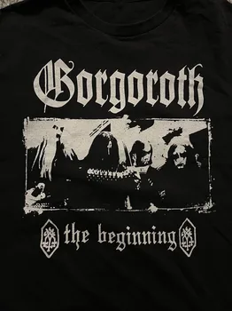 Gorgoroth Pradžioje MARŠKINĖLIAI trumpomis Rankovėmis Medvilnės Black vyriški į 2345XL MD1468
