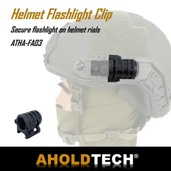 Aholdtech FA03 20mm Žibintuvėlis Turėtojas Taktinis Šalmas Šviesos Apkabos, Montuojamas Greitai Bulletproof Šalmas Geležinkelių
