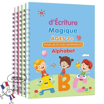 3D prancūzijos Groove Magija Copybook Praktikos Vaikų Mokymosi Knyga Numeriai prancūzijos Raidžių Kaligrafijos Rašymo Pratybų Sąsiuviniai Dovana