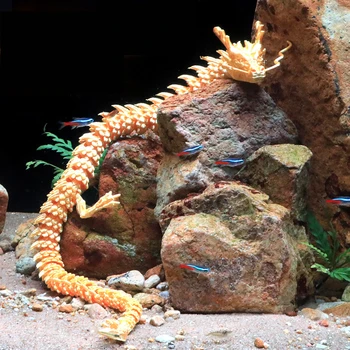 3D Atspausdintas Sujungtas Dragon Žuvų Bakas Kraštovaizdžio Kinijos Ilgio Lanksčios Ornamentu Žaislo Modelis, Namų Biuro Apdailos Vaikams Dovanos